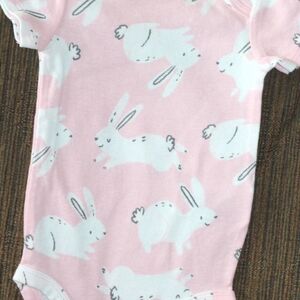 Infants size 12 months 100% Cotton Machine washable Base color is pale bab